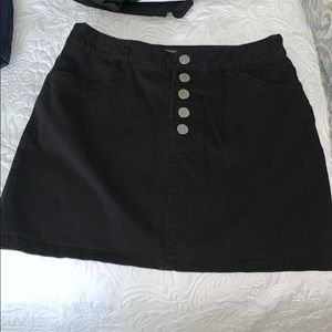 black button skirt